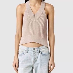All Saints Manson Vest Top Sweater Cotton Streetwear Size Small NEW